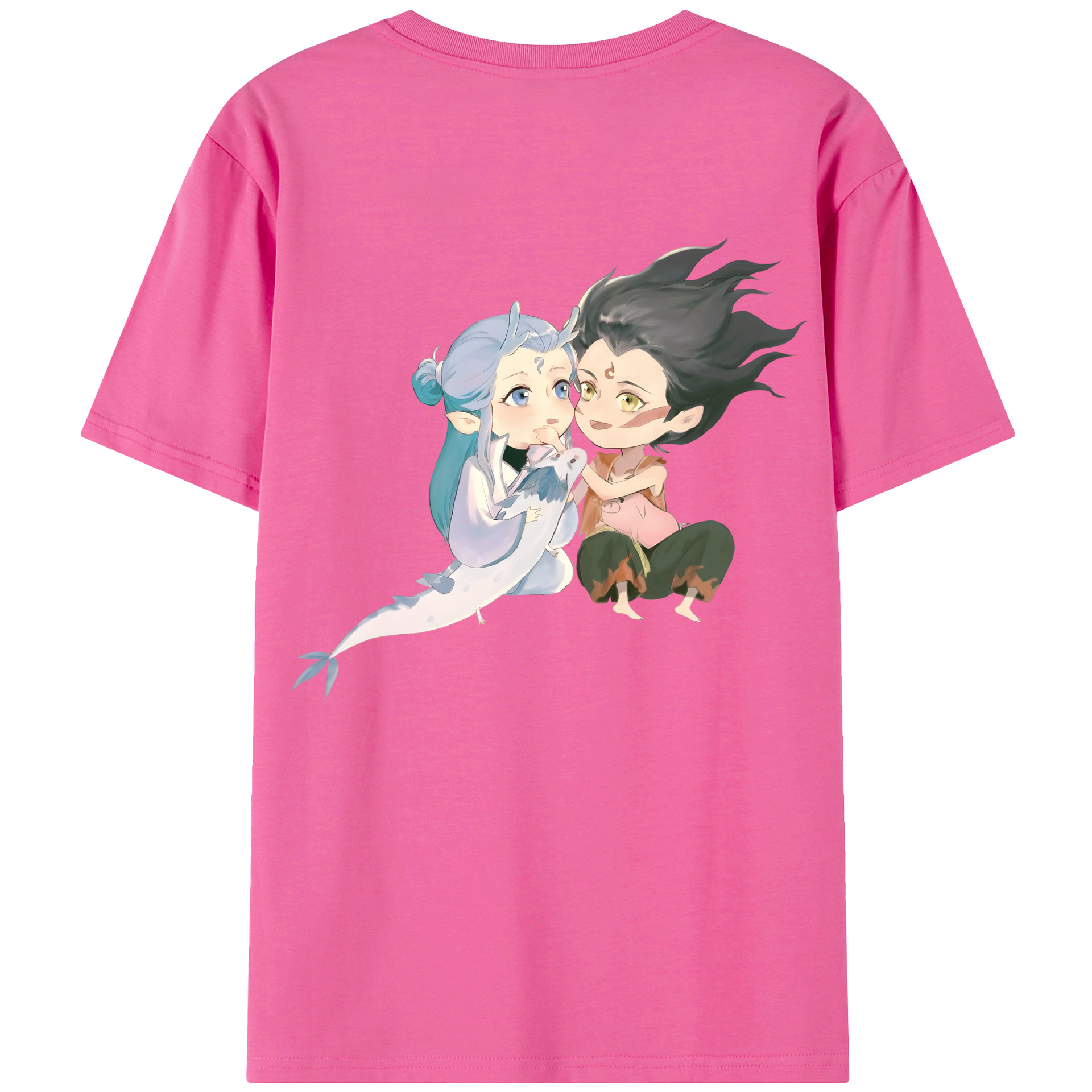 （画像用） Ne Zha 2 ナタ 魔童の大暴れ レディース半袖Tシャツ(バックプリント)